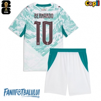 Portugalia Bernardo Silva #10 Echipament de Fotbal Replică Mondial 2026 Copii Deplasare (+ Șorturi)
